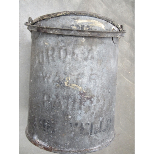 2021 - Five galvanised paint buckets