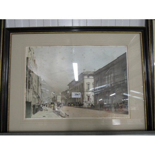 2067 - Three black and gold framed prints of 18th century London