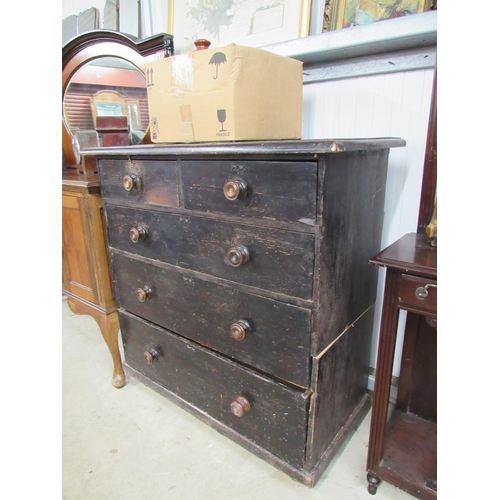 2088 - A Victorian pine two over three drawer chest of drawers