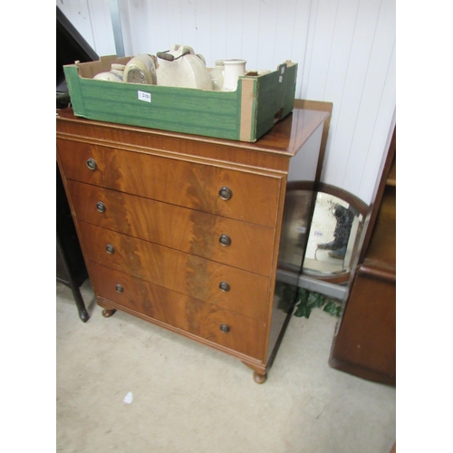 2100 - A mahogany chest of four drawers