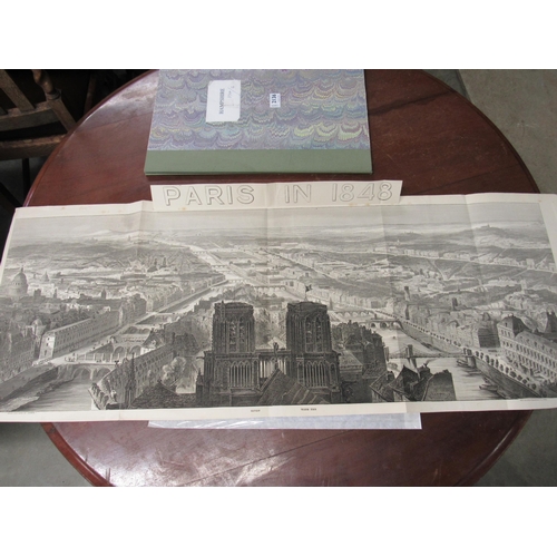 2137 - A 19th Century Black and White panoramic view of Paris 1854        (E) £30-40