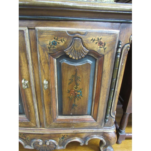 2162 - A pair of French hand painted bedside cupboards