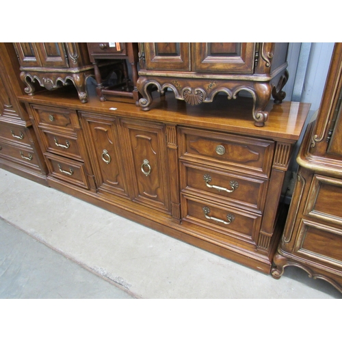 2164 - A Drexel walnut sideboard withbrass handles 186cm wide