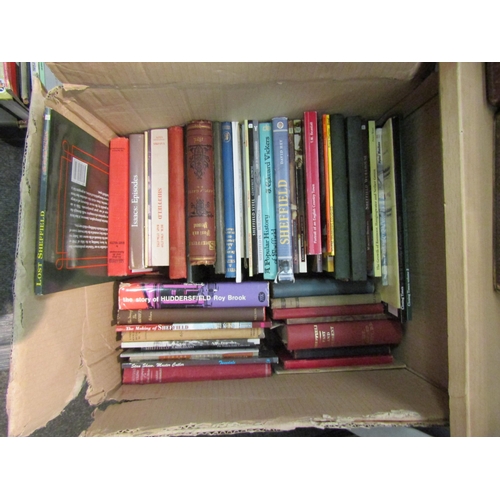 1155 - Two boxes of books relating to Sheffield & environs, mainly local history, social history, industry,... 