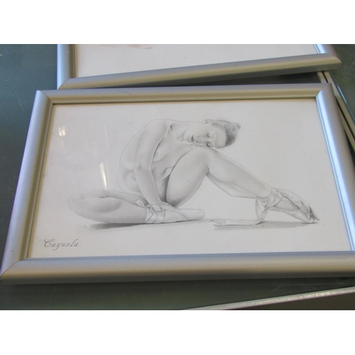 1184 - 'Cayuela' - Three framed and glazed female nude pictures, each with certificates of authenticity fro... 