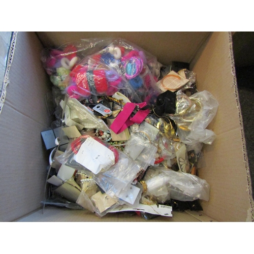 1198 - Two boxes of mixed costume jewellery