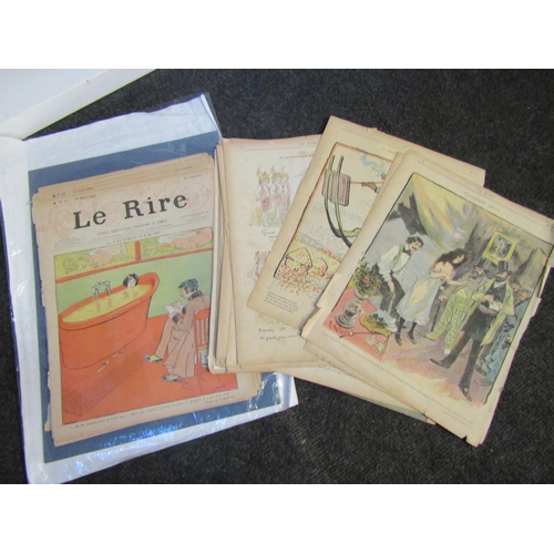 1249 - A collection of covers and pages of cartoons and advertisements from the French 19th Magazine 