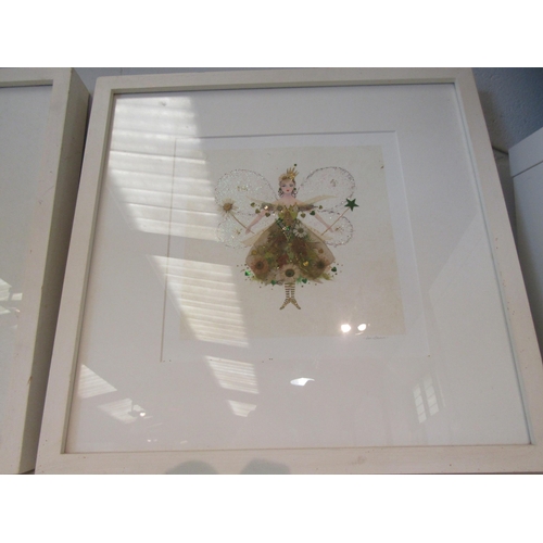 1368 - LIZZI STEVENS (XX-XXI): A set of three mixed media works of fairies, framed and glazed, pencil signe... 