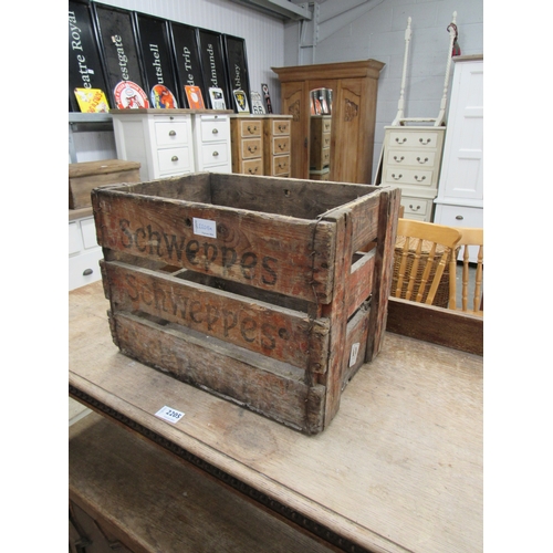 2205A - A Schweppes vintage wooden crate           (R) £15