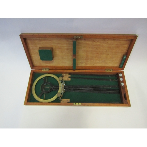 1427 - A vintage marine station pointer, cased