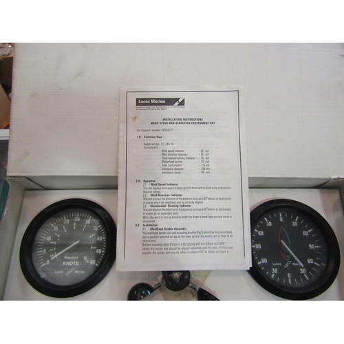 1429 - A Lucas Marine wind speed and direction instrument set, boxed