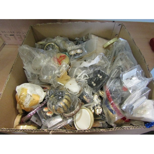 1453 - Three boxes of costume jewellery, many in original packaging