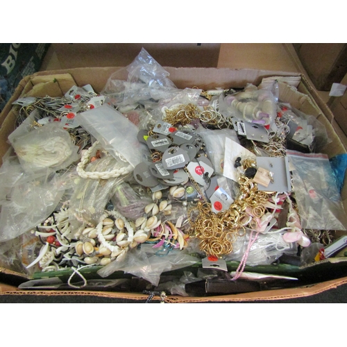 1454 - Two boxes of costume jewellery, mostly in packaging