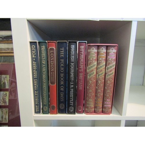 1492 - Folio Society, nine volumes including Briggs 'A Victorian Trilogy', 3 vols in slipcase, 'London Port... 