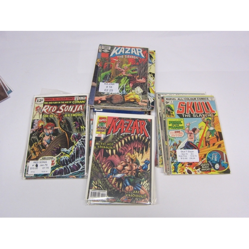 5059 - A collection of assorted Marvel comics including 'Ka-Zar', 'Red Sonja', 'Kull The Destroyer', 'Skull... 