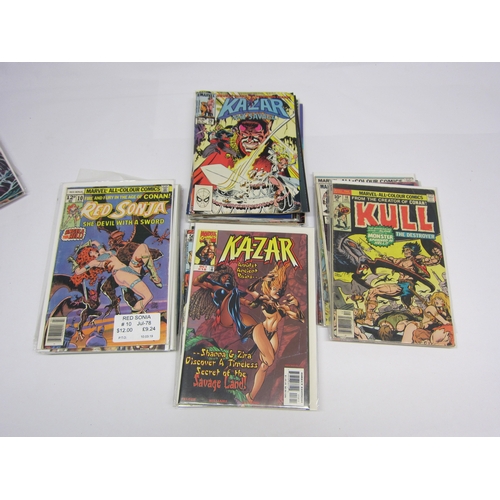 5059 - A collection of assorted Marvel comics including 'Ka-Zar', 'Red Sonja', 'Kull The Destroyer', 'Skull... 