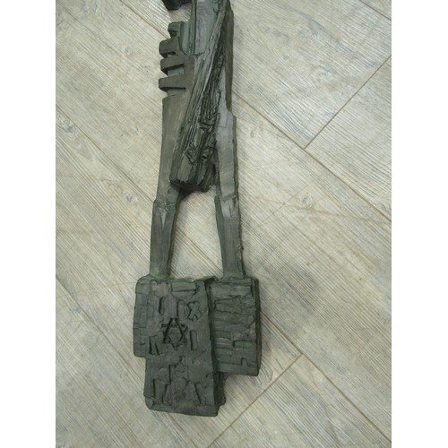 6122 - TADENSZ ADAM ZIELINSKI (Polish 1907-1993) A Brutalist sculpture of a figure. Signed to side.  112cm ... 