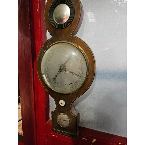 4018 - A Del Vecchio & Cetti Wellington 19th Century five dial banjo barometer