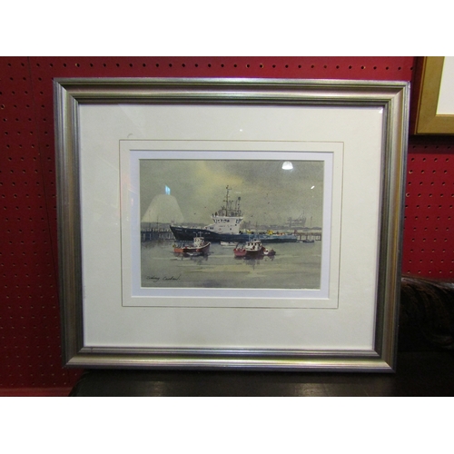 4044 - SIDNEY CARDEW R.S.M.A: Watercolour entitled Trinity Boat Harwich, signed lower left. Framed and glaz... 