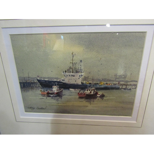 4044 - SIDNEY CARDEW R.S.M.A: Watercolour entitled Trinity Boat Harwich, signed lower left. Framed and glaz... 