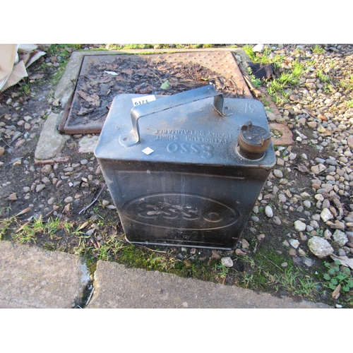 3219 - A bygone Esso petrol can with brass cap