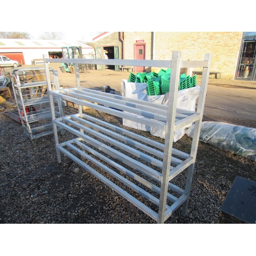 3229 - Aluminium four tier racking