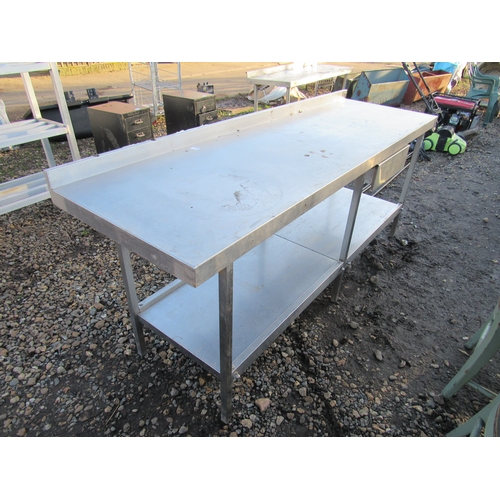 3249 - A stainless steel preparation table     (R) £80