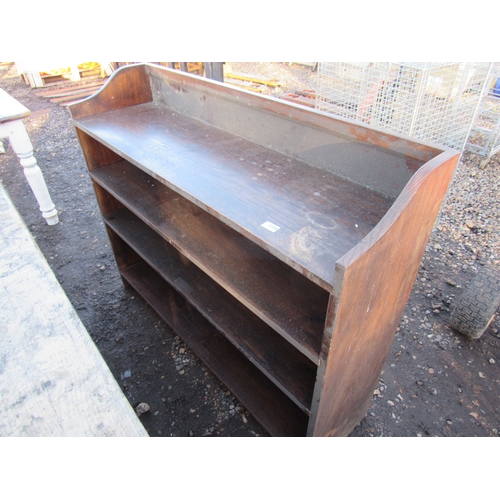 3264 - A stained four tier shelf unit