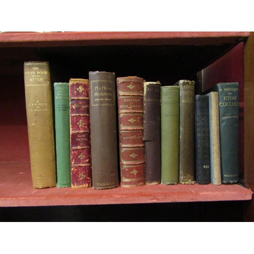 4146 - A selection of books mainly relating to Eton College and library including Digby Grand by G Whyte Me... 