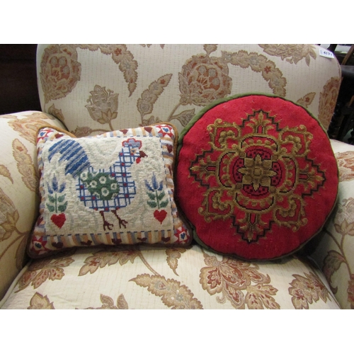 4170 - Two decorative cushions, one with cockerel detail (2)