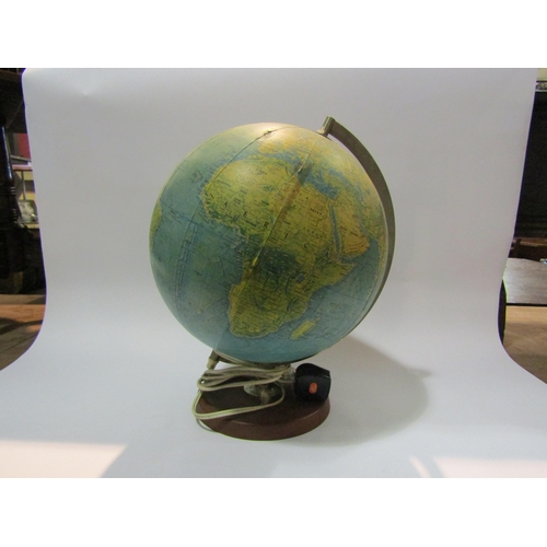 4191 - A vintage Scan-Globe Denmark light up globe on wooden base, 40cm tall   (E) £20-30