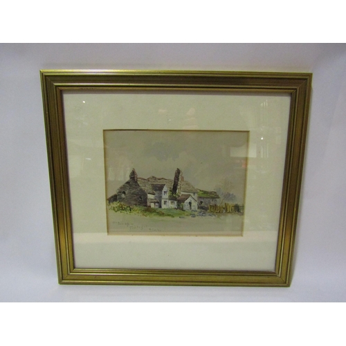 4261 - A Victorian watercolour 'Old Post Office, Tintagel 9/10/91', framed and glazed, 17cm x 22cm