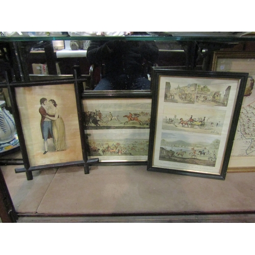 4277 - Three framed and glazed prints, horse coach scenes etc