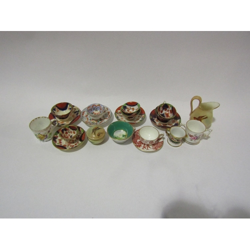 4278 - Miniature wares mostly tea cups and saucers including Coalport, Worcester, Crown Derby