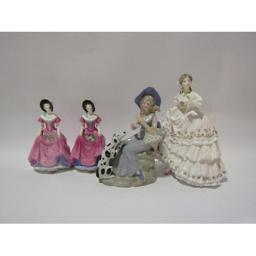 4289 - A Worcester figure The Fairest Rose, two Coalport figures and another (4)