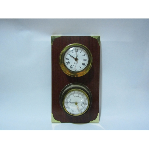 4304 - Wall hangng clock and barometer mounted as one