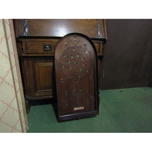 4319 - A 'Corinthian' 42 bagatelle board with cue and balls, together with a vintage blue, white and red wa... 