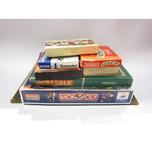 4322 - A selection of board and card games including Scrabble, Monopoly, Newmarket, Lexicon and Bezique