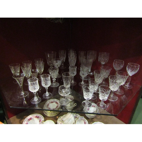 4325 - Mixed crystal glasses, wine, sherry and champagne etc.