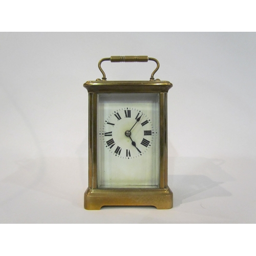 4332 - A French-made brass cased carriage clock