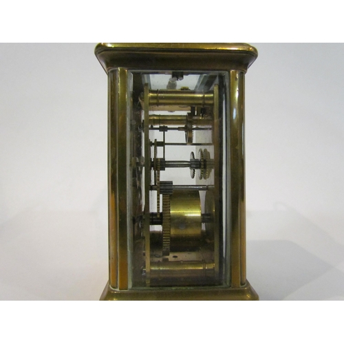 4332 - A French-made brass cased carriage clock