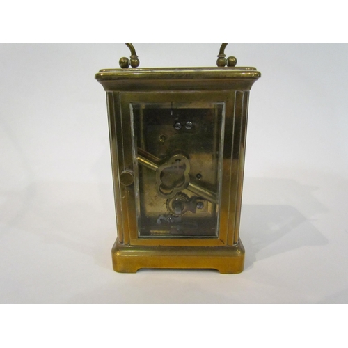 4332 - A French-made brass cased carriage clock