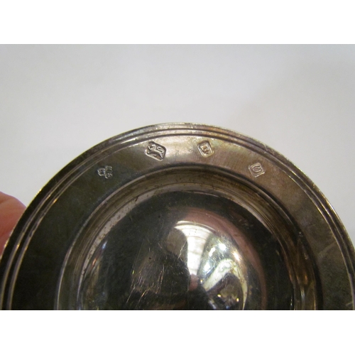 4360 - A silver ashtray monogramed J.M 1920 Oct 6th 1945, Sheffield & a silver dish engraved Hugh Dowell, W... 