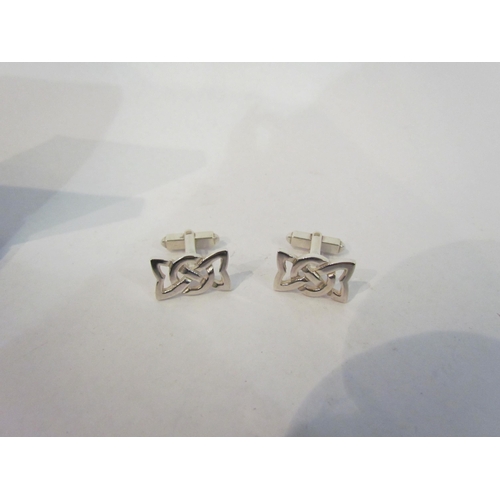 4388 - A cased pair of John Fraser silvercraft Scottish silver cufflinks