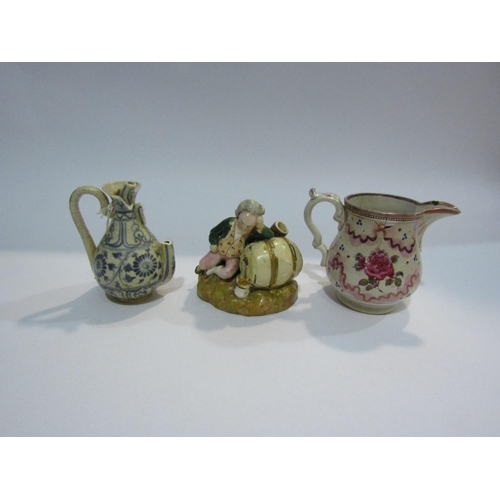 4399 - Mixed 19th Century ceramics including Staffordshire, lustre jug etc. All with damage (7)