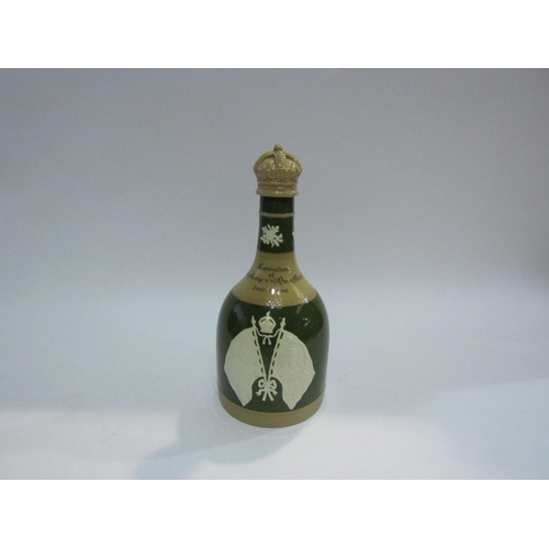 4416 - A Copeland Spode Andrew Hobart & Co Distillers, Edinburgh stoneware decanter commemorating the coron... 