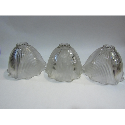 4426 - Five holophane glass light shades, 