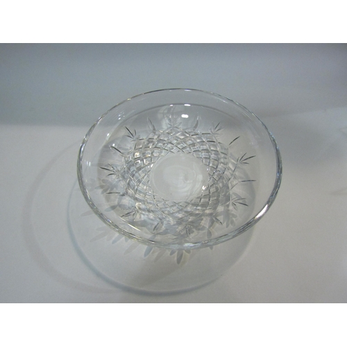 4429 - A crystal fruit bowl and bubble jug (2)