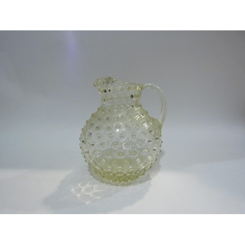 4429 - A crystal fruit bowl and bubble jug (2)