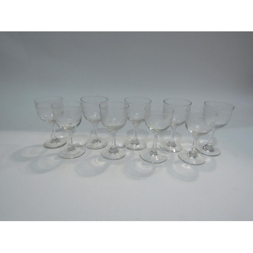 4453 - Nine various Edwardian wine glasses   (GROUP)